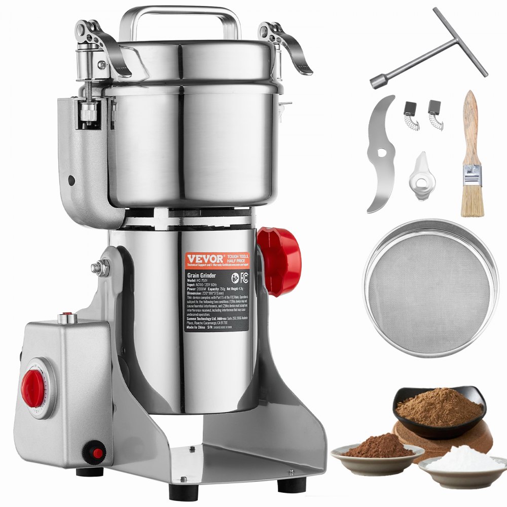 VEVOR 750g Commercial Spice Grinder Electric Grain Mill Grinder High Speed - DDDPSGWYMJ75VR7JBV1