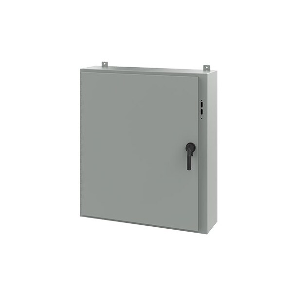 Nvent Hoffman Steel Electrical Enclosures, 42 in H, 10 in D, 37.38 in W, NEMA 12, Hinged - A42SA3810LPPL