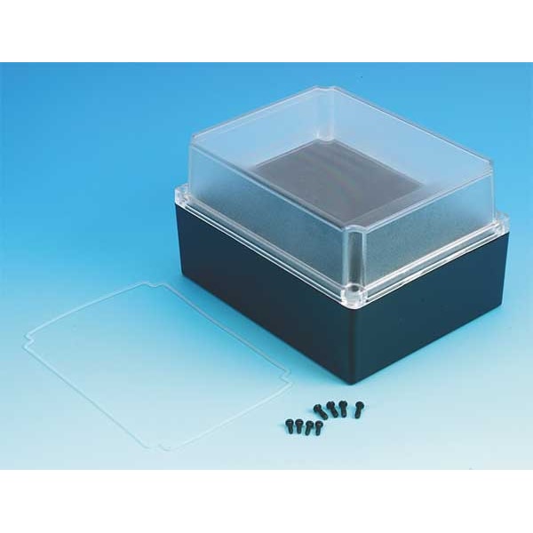 Box Enclosures Polycarbonate Electrical Enclosures, 7.32 in H, 4.33 in D, 5-3/4 in W, NEMA 4X - BEN-85PCBK
