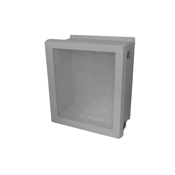 Vynckier Fiberglass Electrical Enclosures, 13.32 in H, 5.6 in D, 11.32 in W, NEMA 4X, Hinged - VJB1210HWLL2