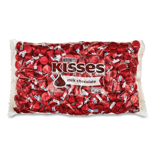 Hershey's Besos, Chocolate con Leche, Envolturas Rojas, Bolsa de 66.7 onzas - 16028