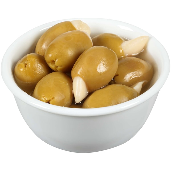 Aceitunas rellenas de ajo con perlas, 7 oz., paquete de 6 - 2580315