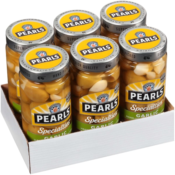 Aceitunas rellenas de ajo con perlas, 7 oz., paquete de 6 - 2580315