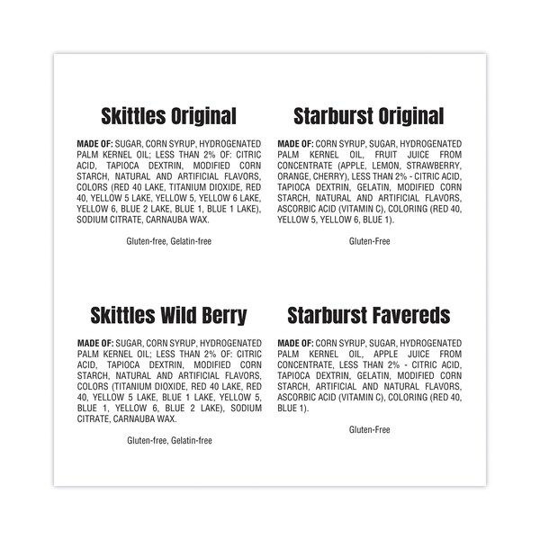 Paquete de variedad Starburst Skittles y Starburst Fun Size, 6 lb 8.4 oz - 50105