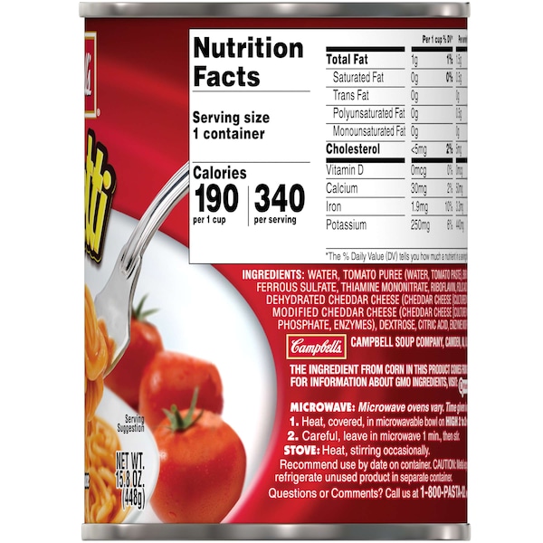 Spaguetti Campbell's de 15.8 oz. en lata, PK12 - 000023282
