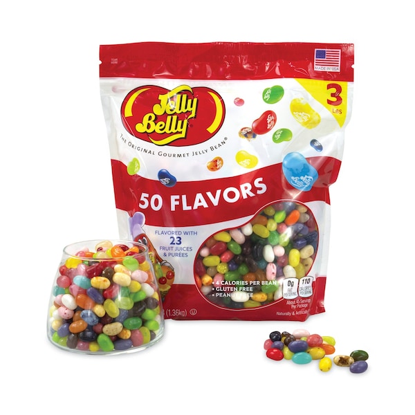Assortment de Jelly Beans de 50 sabores Jelly Belly, bolsa Standup de 3 lb - 26546