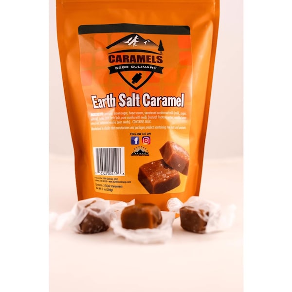 5280 Culinary Caramel Earth Salt 7 oz - Bolsa de 12 caramels