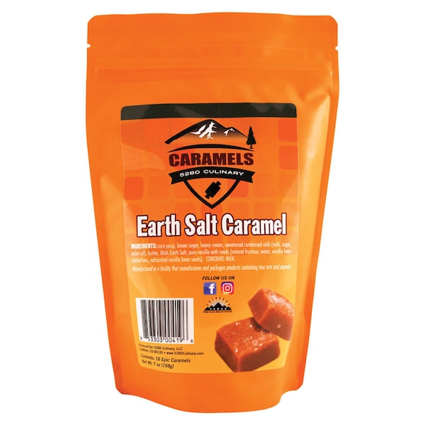 5280 Culinary Caramel Earth Salt 7 oz - Bolsa de 12 caramels