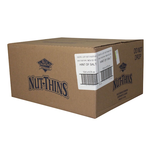 Blue Diamond Nut-Thins Sabor a Sal de Mar, Paquete de 12 - 05278