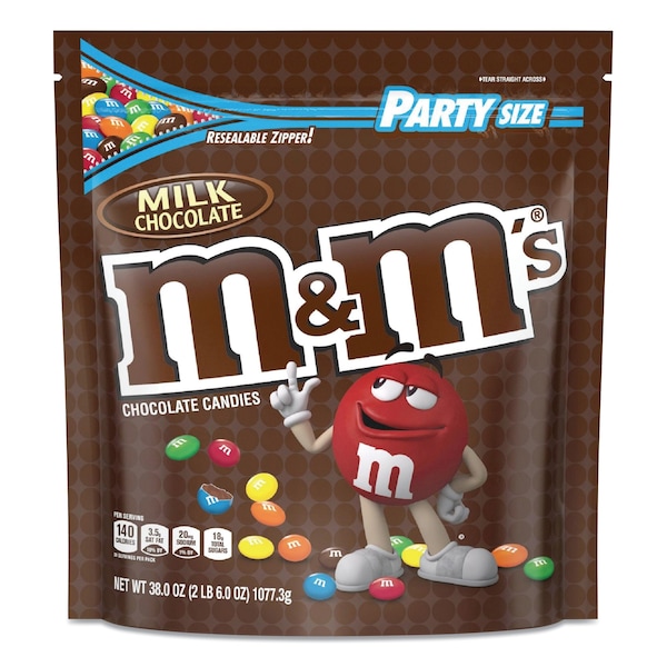 M&M's Dulces de Chocolate con Leche, Chocolate con Leche, Bolsa de 38 oz - 55114