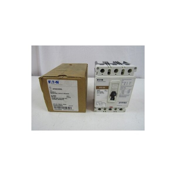 Eaton Molded Case Breakers MCCBs HFD 3P 50A 600V 50/60Hz 3Ph F Frame - HFDDC3050L