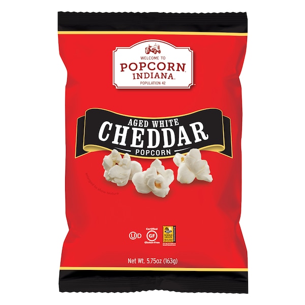 Palomitas de Maíz Popcorn Indiana Family Aged White Cheddar 5.75 oz., PK12 - 8435710014