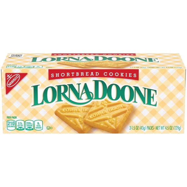 Nabisco Galletas Lorna Doone Paquete de conveniencia de 4.5 oz. Paquete de 12 - 04250