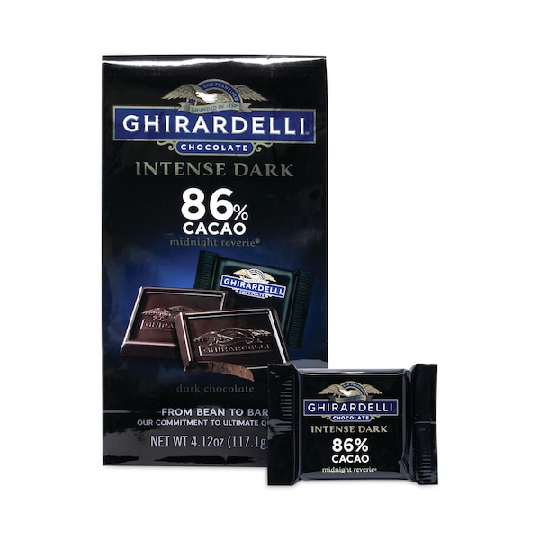 Ghirardelli Intense Dark Midnight Reverie 86% Bolsa de Chocolates de Cacao Único, 4.12 oz, Paquete de 3, 3 Paquetes - 62493
