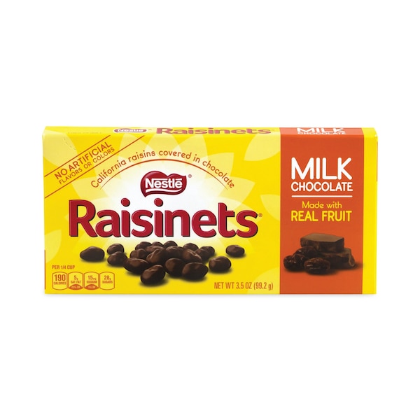 Nestlé Raisinets Dulces de chocolate con leche y pasas, caja de 35 oz, PK15, 15PK - 76844