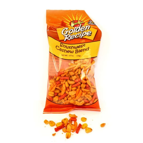 Receta Dorada: Mezcla de Botanas Golden Recipe Southwest Cashew Blend 4.75 oz., Paquete de 8 - 7691