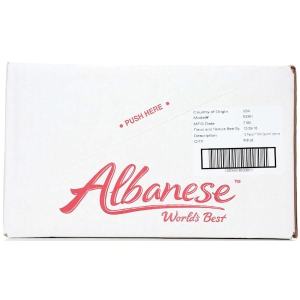 Mundo Albanese Mejores Gusanos de Gelatina de 12 Sabores en Presentación de 9 oz con Cierre Hermético, Paquete de 6 unidades - 53381