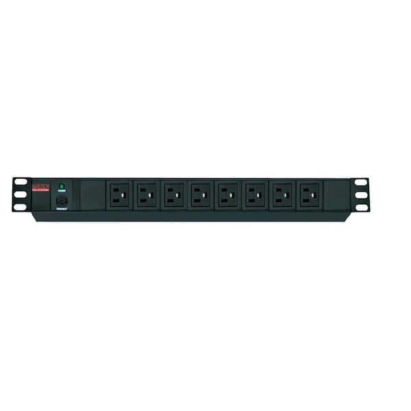 Maruson Basic 8 Port Circuit Breaker with Prompt Overload Protection NEMA 5-15 Power Distribution Unit - MA371672