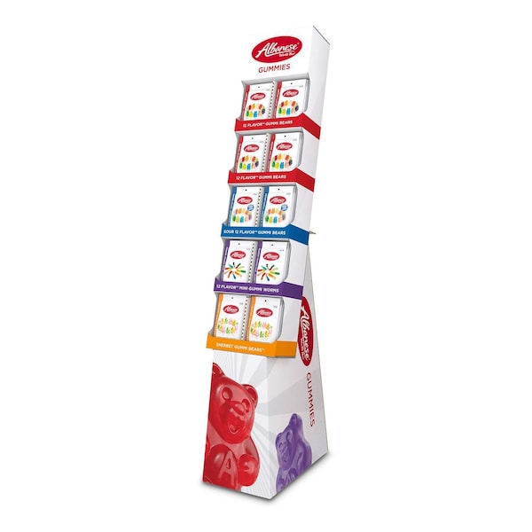 Albanese Worlds Best Sherbet Bears Stand Up Peg Bag Shipper, PK60 - 53402

Soporte de Exhibición de 60 bolsas de Albanese Worlds Best Sherbet Bears - 53402