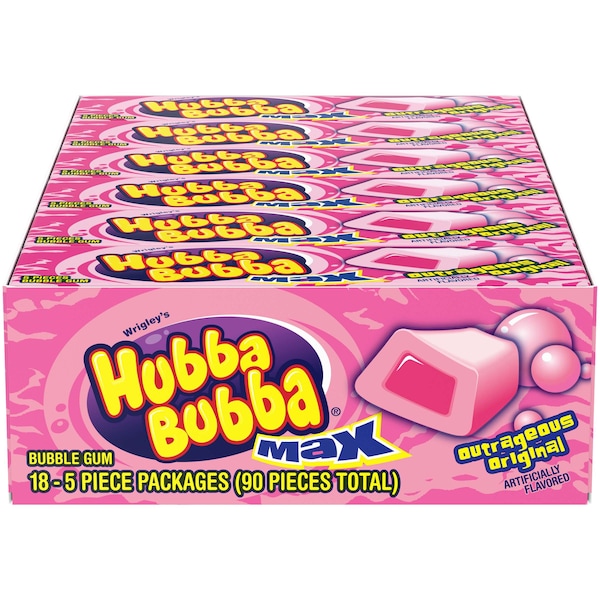 Hubba Bubba Chicle Original Escandalosamente Delicioso 5 piezas, PK144 - 267206