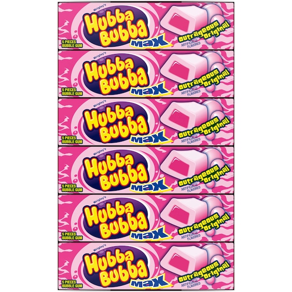 Hubba Bubba Chicle Original Escandalosamente Delicioso 5 piezas, PK144 - 267206