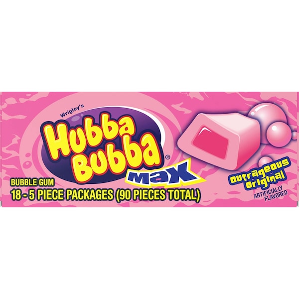 Hubba Bubba Chicle Original Escandalosamente Delicioso 5 piezas, PK144 - 267206