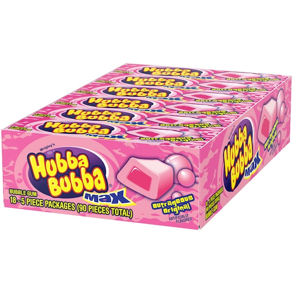 Hubba Bubba Chicle Original Escandalosamente Delicioso 5 piezas, PK144 - 267206