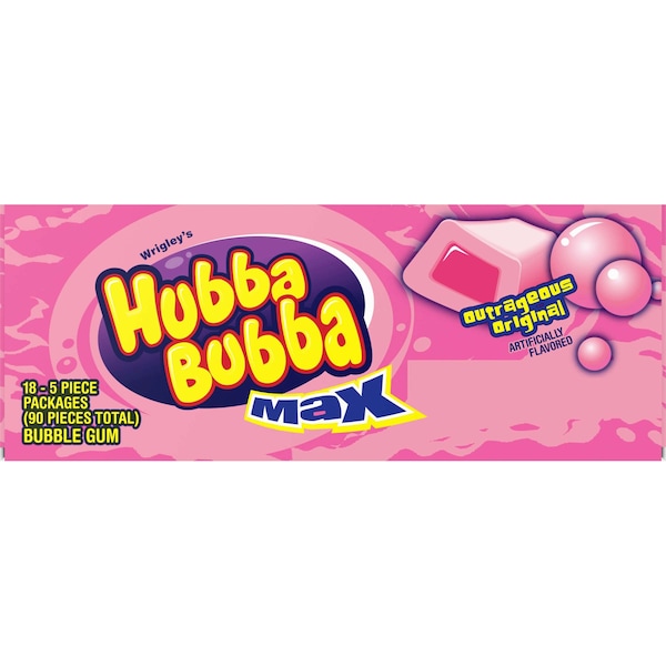 Hubba Bubba Chicle Original Escandalosamente Delicioso 5 piezas, PK144 - 267206
