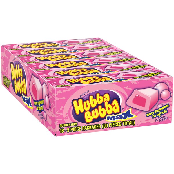 Hubba Bubba Chicle Original Escandalosamente Delicioso 5 piezas, PK144 - 267206