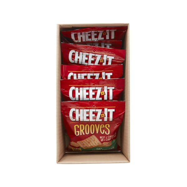 Galletas Cheez-It Grooves de Cheddar Blanco Afilado 3.25 oz. Bolsa, paquete de 6 - 2410093647