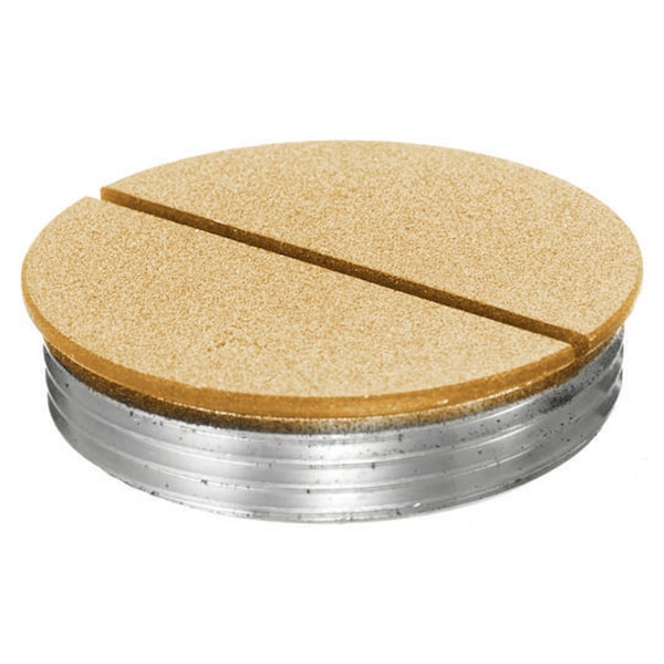 Hubbell Wiring Device-Kellems Electrical Box Cover, Round, Brass, Plug Cover - S1FP15BRS