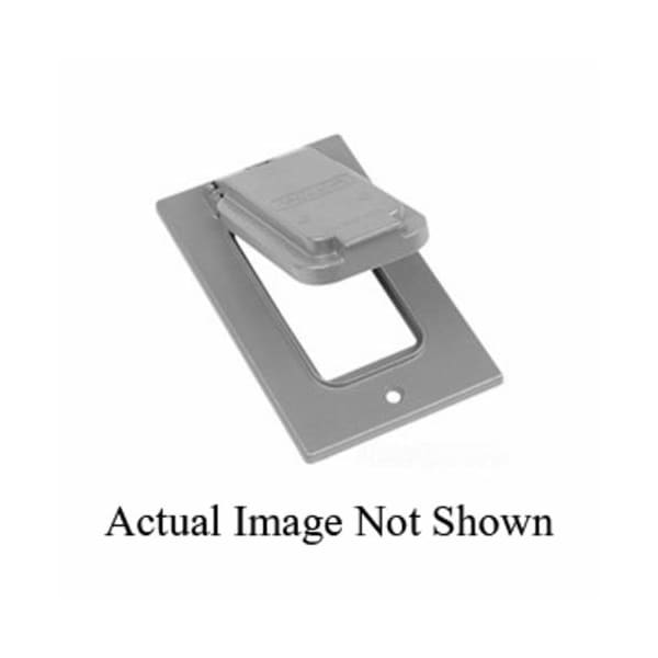 Mulberry Electrical Box Cover, 1 Gang, Rectangular, Aluminum, GFCI Receptacle Cover - 30554Z
