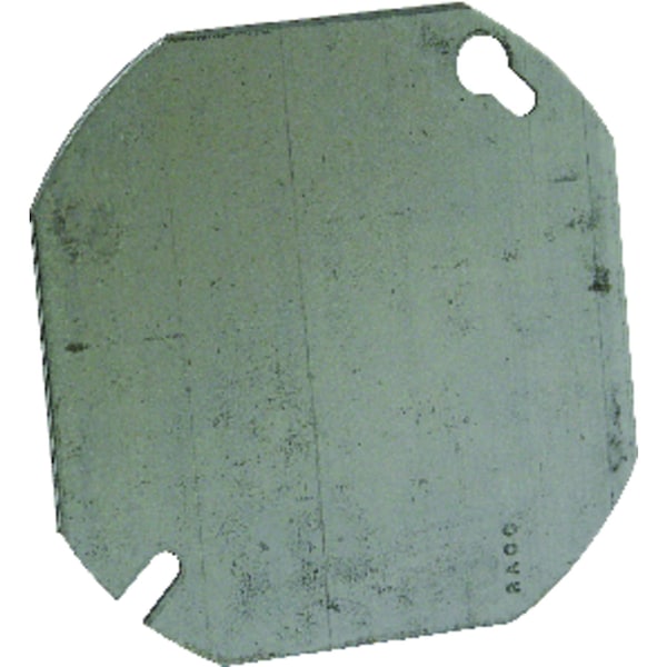 Raco Electrical Box Cover, Octagon, Steel, Flat, Blank Cover - 8722-5