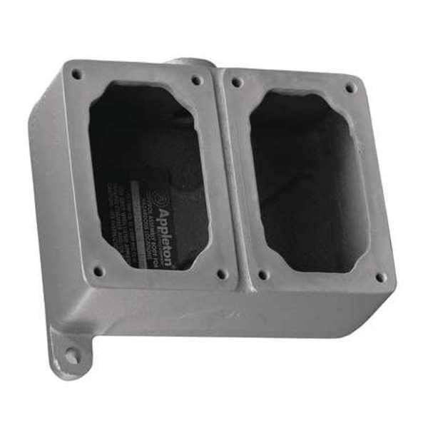 Appleton Electric Electrical Box, Mounting Box Type, 2 Gangs, Aluminum - EFD250A-NL-Q