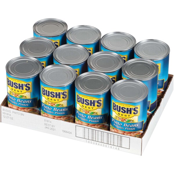 Bush's Best Frijoles Pintos 27 oz., paquete de 12 - 01814