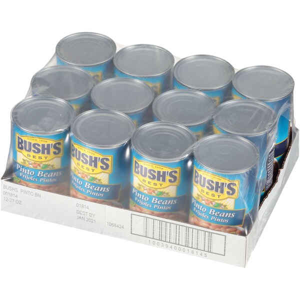 Bush's Best Frijoles Pintos 27 oz., paquete de 12 - 01814