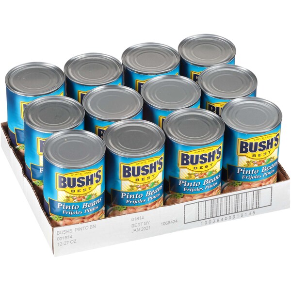 Bush's Best Frijoles Pintos 27 oz., paquete de 12 - 01814
