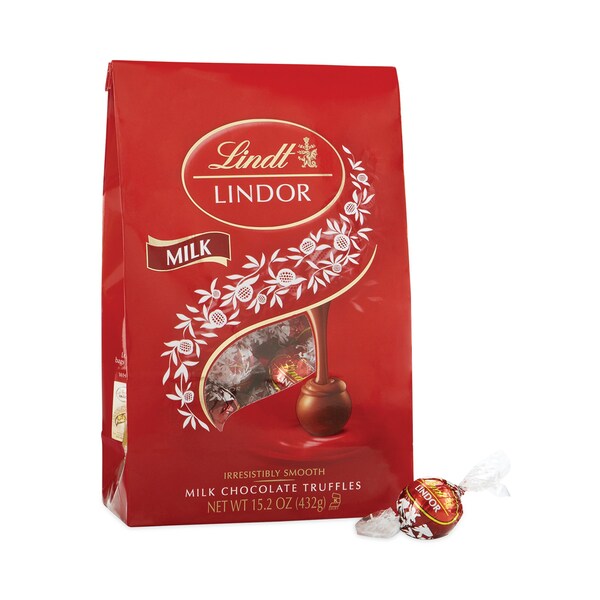 Bombones de Chocolate con Leche Lindt Lindor, Bolsa de 35 oz, PK3, 3PK - L002474