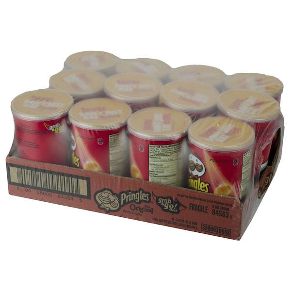 Pringles Papas Fritas Originales 2.3 oz., Paquete de 12 - 3800084563