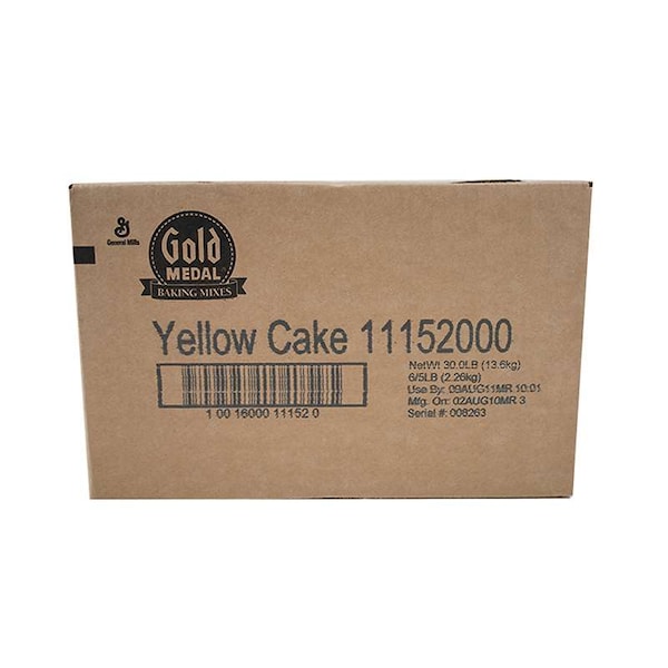 Mezcla para pastel amarillo Gold Medal Gold Medal de 5 libras, paquete de 6 - 16000-11152.