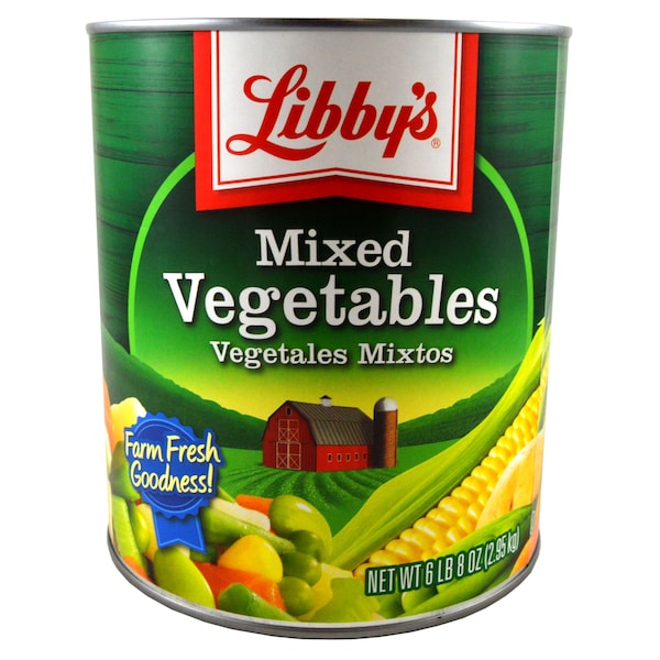 Libbys Libby Verduras Mixtas Bajas en Sodio 104 oz., Paquete de 6 - F003710003825