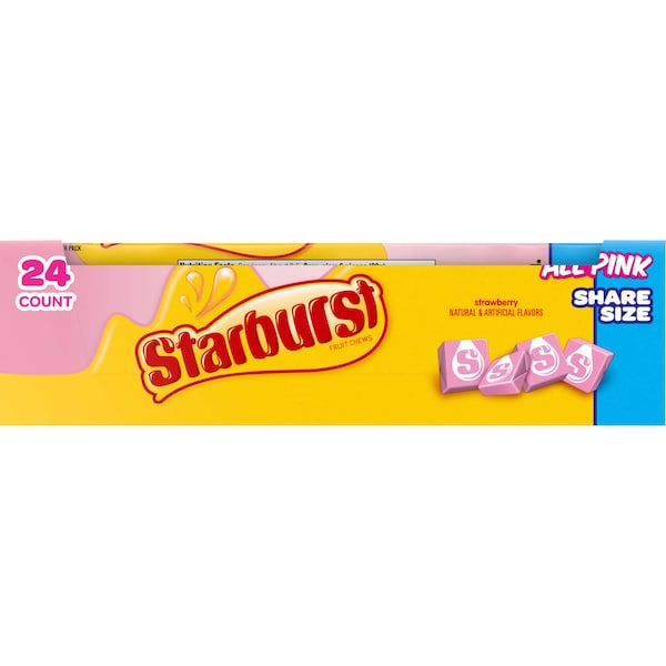 Starburst Starburst Todo Rosa Tamaño para Compartir 3.45 oz., PK144 - 398852