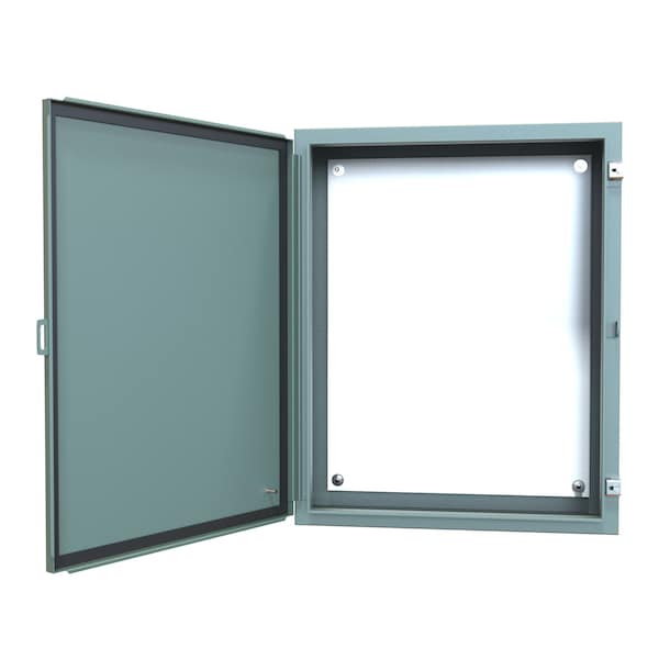 Hammond Steel Electrical Enclosures, 30 in H, 8 in D, 24 in W, NEMA 12, Hinged - 1418K8