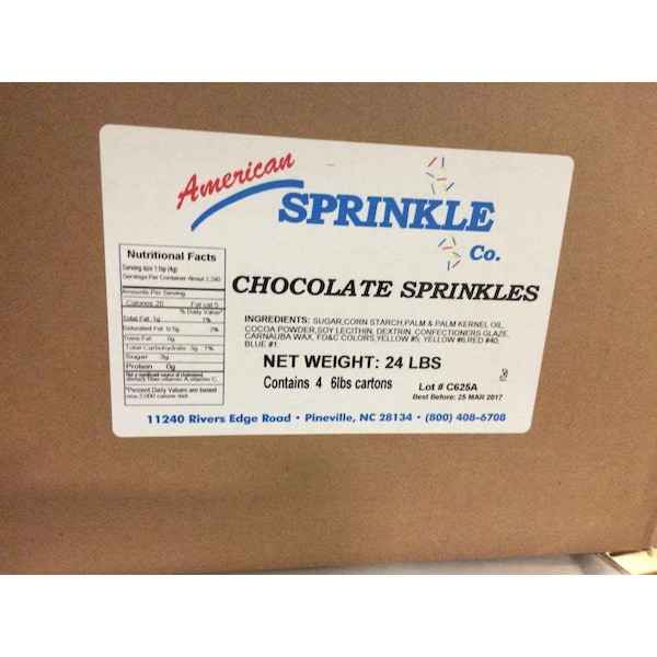 Chispas de Chocolate Sprinkles Americanas 6 libras, paquete de 4 - 70003234