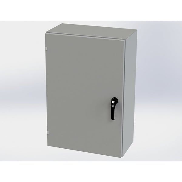 Saginaw Control & Engineering Carbon Steel Electrical Enclosures, 36 in H, 12 in D, 24 in W, NEMA 3R, 4, 12, 13, Hinged - SCE-36EL2412LPPL