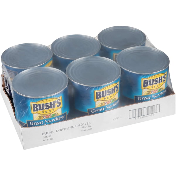 Bush's Best Great Northern Beans #10 Can, PK6 - 01788
Frijoles Great Northern Bush's Best en lata #10, paquete de 6 - 01788