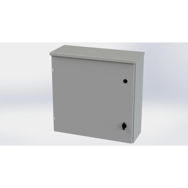Saginaw Control & Engineering Galvanized Steel Electrical Enclosures, 24 in H, 8 in D, 24 in W, NEMA 3R, Hinged - SCE-24R2408LP
