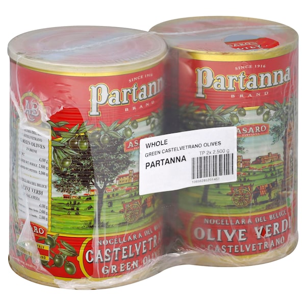 Savor Imports Aceitunas Verdes Castelvetrano Gigantes Enteras en Salmuera 5.5 libras, paquete de 2 - SO1540