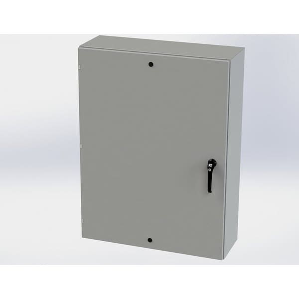 Saginaw Control & Engineering Carbon Steel Electrical Enclosures, 48 in H, 12 in D, 36 in W, NEMA 3R, 4, 12, 13, Hinged - SCE-48EL3612LPPL