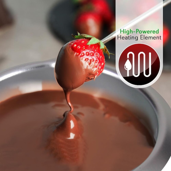 Juego de fondue eléctrico para derretir y calentar chocolate de Nutrichef - PKFNMK14